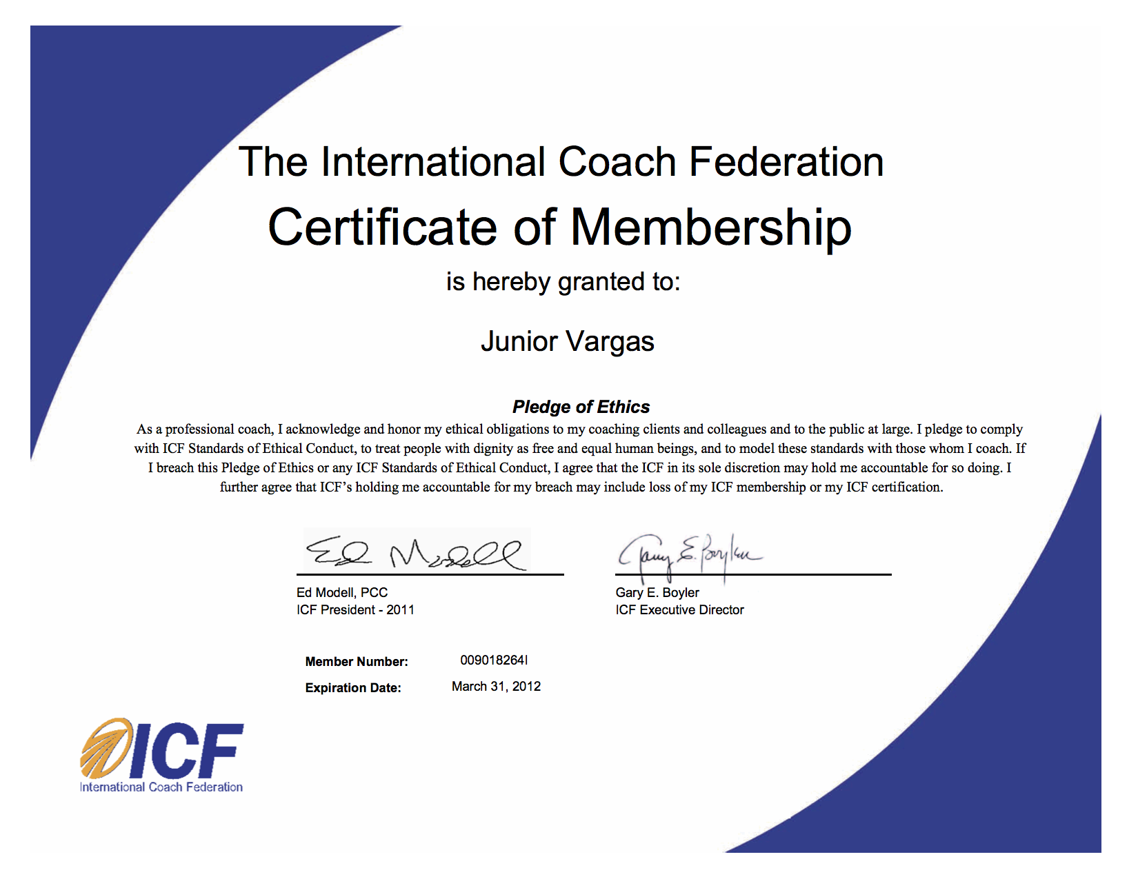MemberCertificateICF
